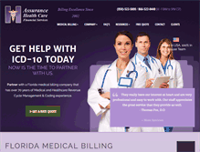 Tablet Screenshot of billingforhealthcare.com